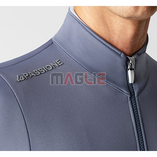 Maglia La Passione Manica Lunga 2019 Grigio Bianco